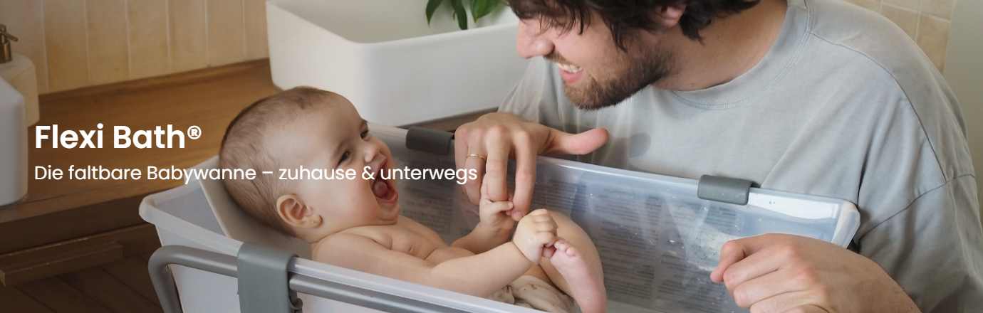 STOKKE® Flexi Bath® – die faltbare Babywanne für Zuhause und unterwegs