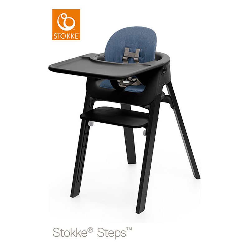 Steps™ schwarz schwarz/Buche Hochstuhl STOKKE®